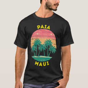 Camiseta Retro Paia Vacation Souvenir Palm Tree