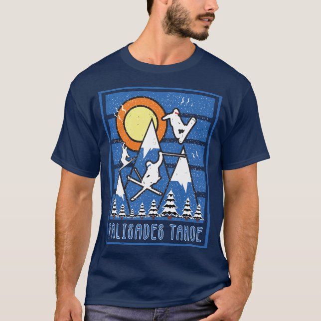 Camiseta Retro Palisades Tahoe Ski Sunset (Frente)