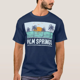 Camiseta Retro Palm Primaveras California Tropical Sunset