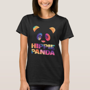 Camiseta retro panda Tie Dye Hippie Homens e mulheres color