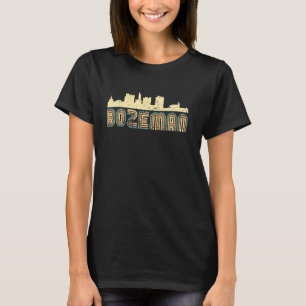 Camiseta Retro Panorama de Bozeman Cenário Urbano Vintage B