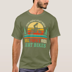 Camiseta Retro Papa Dirt Bike Gift Dad Dirtbike Gifts