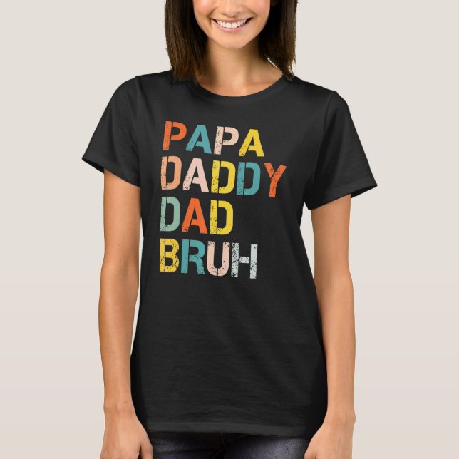 Camiseta Retro Papa Pai Bruh Dia de os pais (Frente)