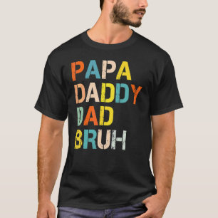 Camiseta Retro Papa Pai Bruh Dia de os pais