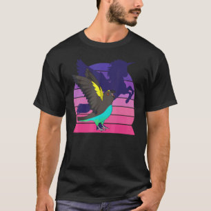 Camiseta Retro Papagaio Eu Asalei Unicórnio Gritando com Me