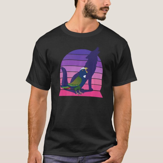 Camiseta Retro Papagaio I Gritando Lobo I Gritando Capa Bra (Frente)