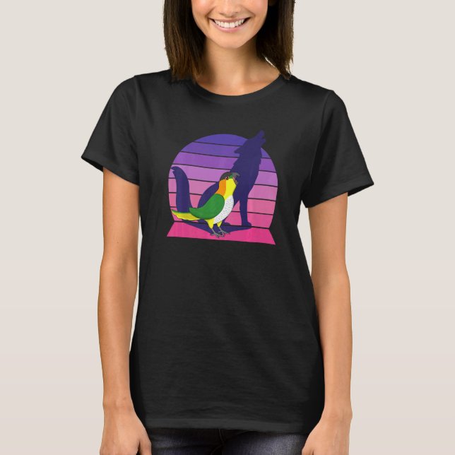 Camiseta Retro Papagaio I Howling Wolf I Gritando Cabeça Ne (Frente)