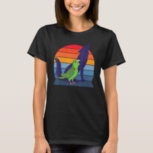 Camiseta Retro Papagaio I Howling Wolf I Gritando Parr Verd