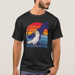 Camiseta Retro Papagaio I Tyrannosaurus Rex I Gritando Cock