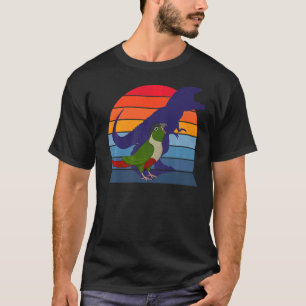 Camiseta Retro Papagaio I Tyrannosaurus Rex I Gritando Verd