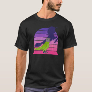 Camiseta Retro Papagaio I Unicórnio Gritando Cachorro de Ca