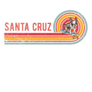 Camiseta Retro Papais noeis Cruz Skateboard French Buldog