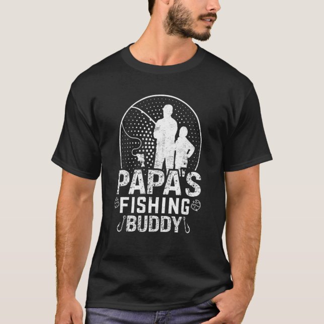 Camiseta Retro Papa's Fishing Buddy  Fishing 1 (Frente)