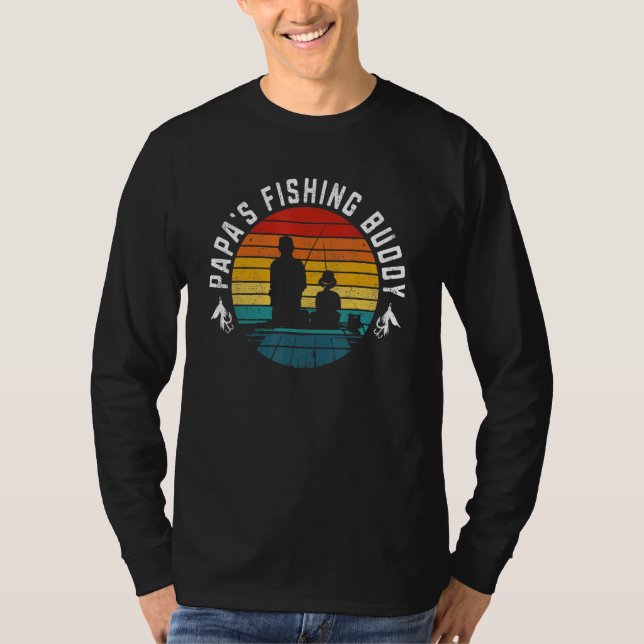 Camiseta Retro Papa's Fishing Buddy  Fishing 2 (Frente)