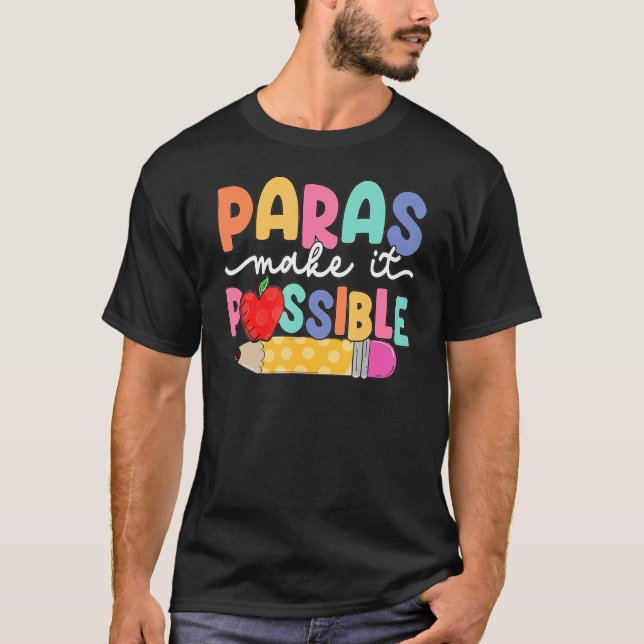 Camiseta Retro Paras Torna Possível Teac Paraprofissional (Frente)