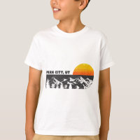 Retro Park City Utah Montanha Sunset Winter