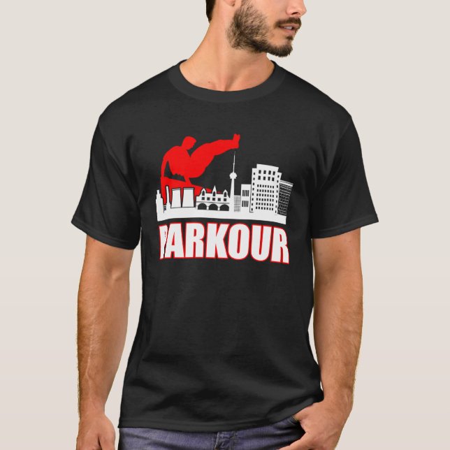 Camiseta Retro Parkour Sport Climbing Bouldering Parkour (Frente)