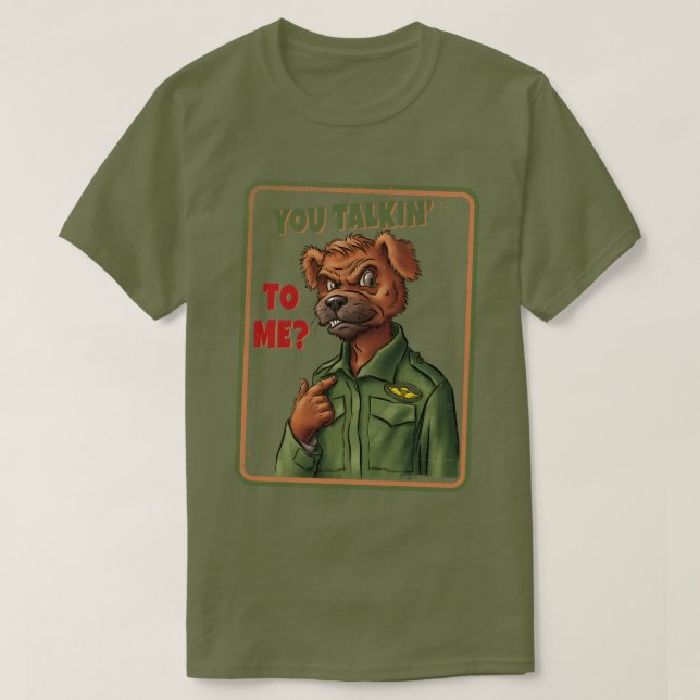 Camiseta Retro Parody Dog – You Talkin’ to Me? (Frente do Design)