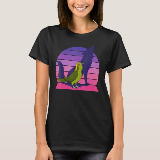 Camiseta Retro Parrot I Howling Wolf I Gritando cochilo ama (Frente)
