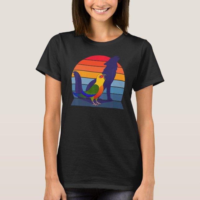 Camiseta Retro Parrot I Howling Wolf I Gritando Jenday Con (Frente)
