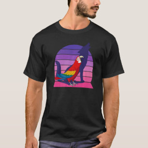 Camiseta Retro Parrot I Howling Wolf I Gritando Mães De Esc