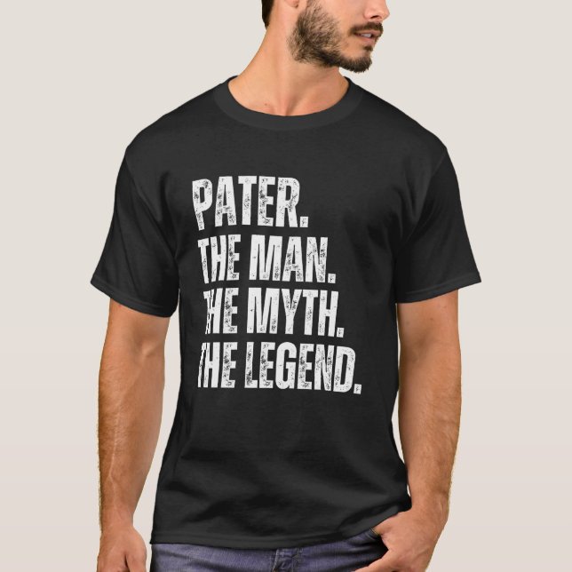 Camiseta Retro Pater the Man the Myth the Legend Pops Prese (Frente)