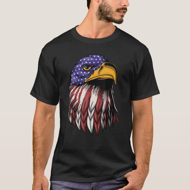 Camiseta Retro Patriotic USA I American Flag I Retro 4th Ju (Frente)