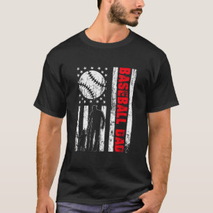 Camiseta Retro Patriótico EUA Bandeira Americana Pai 4º