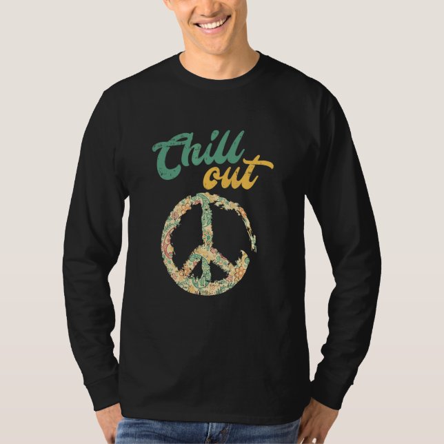 Camiseta Retro Peace Sign Fill Out (Frente)