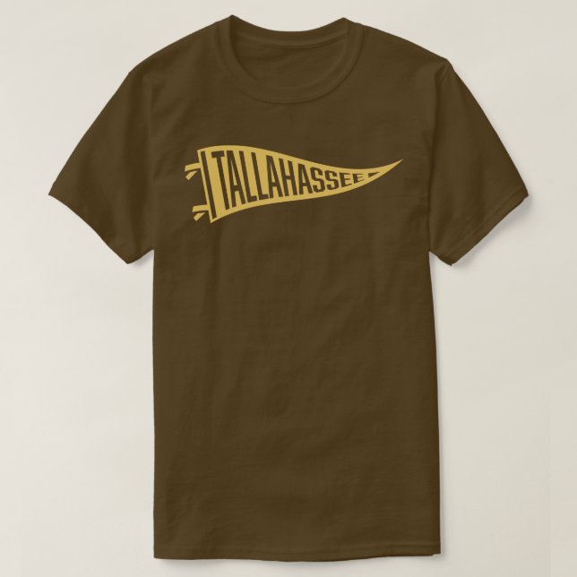 Camiseta Retro Pennant Tallahassee Tan Dourado (Frente do Design)