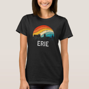 Camiseta Retro Pennsylvania Erie Skyline Vintage Urban Skys