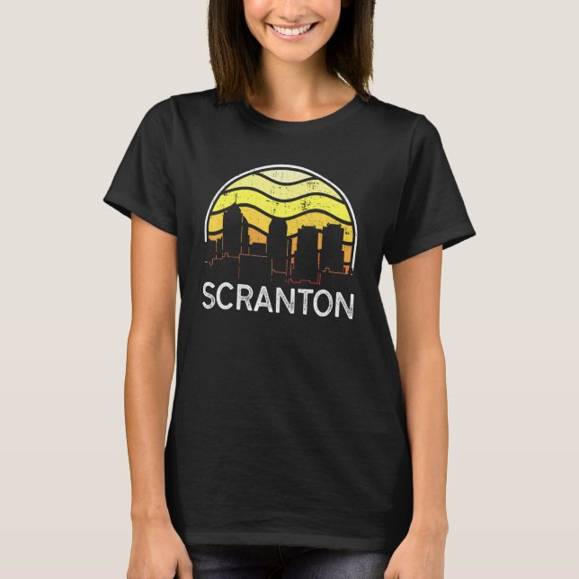 Camiseta Retro Pennsylvania Scranton Visitors Skyline Vinta (Frente)