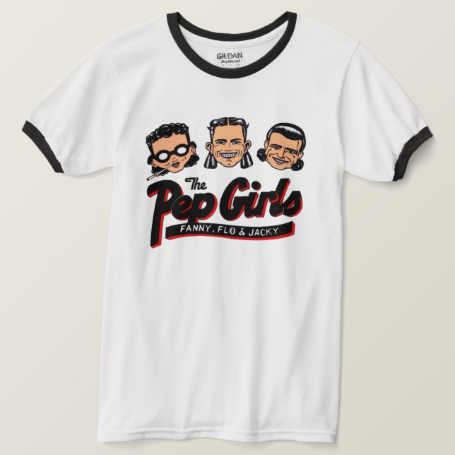 Camiseta retro Pep Girls (Frente do Design)
