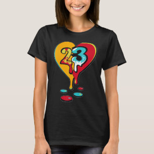 Camiseta Retro Perdedor 23 Derrubando Coração Correspondent