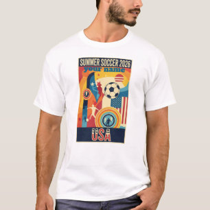 Camiseta Retro Personalizada de Fã de Futebol Verã