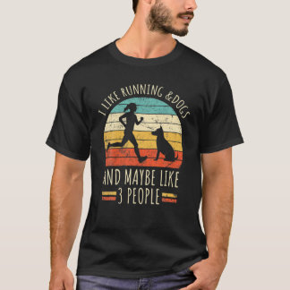 Camiseta Retro Pet Dog Lover Eu Gosto De Correr