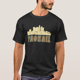 Camiseta Retro Phoenix Skyline Vintage Cityscape Phoenix Ar