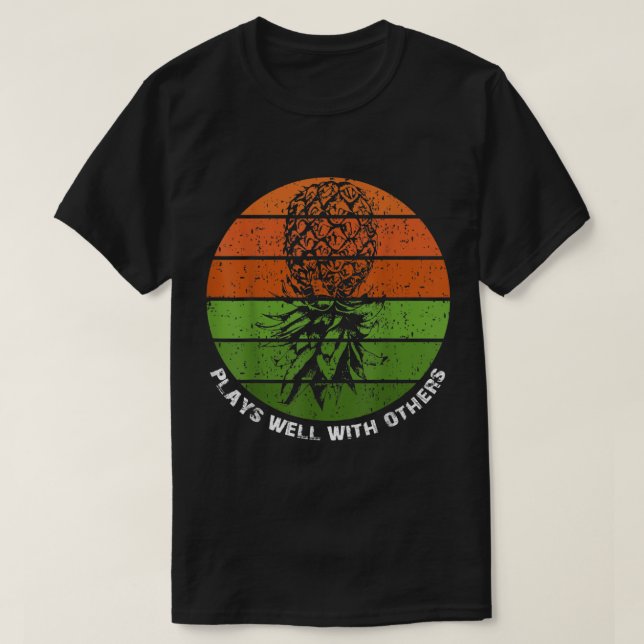 Camiseta Retro Pineapple Summer Vibes Design (Frente do Design)