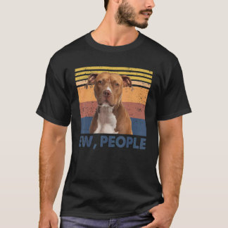 Camiseta Retro Pitbull Ow Pessoas Pitbull ama cão