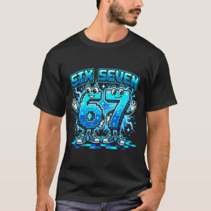 Camiseta Retro Pixel Art Número 67 - Jogo 8-Bit Gr