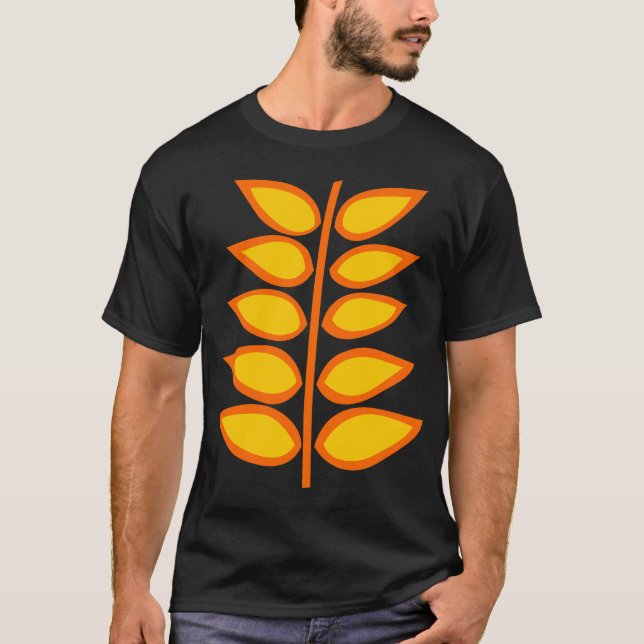 Camiseta Retro Plant - Amber e Orange (Frente)