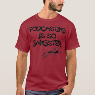 Camiseta Retro Podcasting É Tão Arte De Grafite Gangster