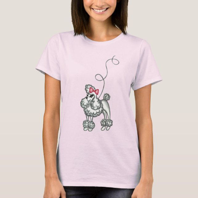 Camiseta Retro Poodle Francês  (Frente)