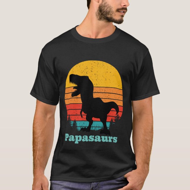 Camiseta Retro Pôr do Sol Papasaurs (Frente)