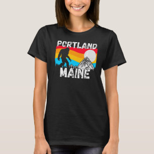 Camiseta Retro Portland ME Maine City Roupa Souvenir