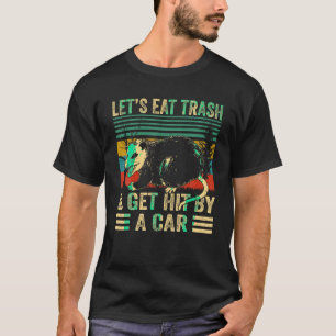 Camiseta Retro Possum Vamos Comer Lixo E Ser Atingidos Por 