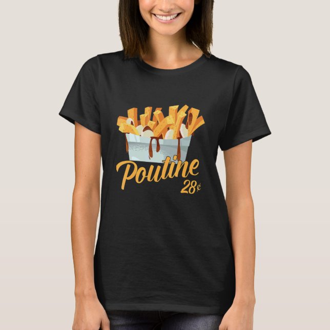 Camiseta Retro Poutine Canada Montreal Foodies Comida (Frente)
