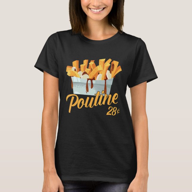 Camiseta Retro Poutine Canada Montreal Foodies Comida (Frente)