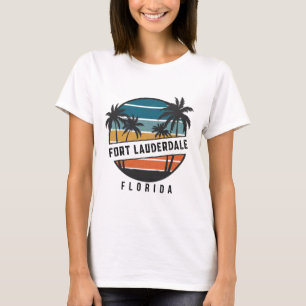 Camiseta Retro Praia Fort Lauderdale Flórida Surfboard Surf