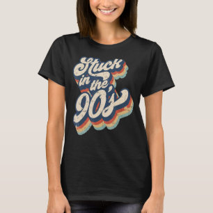 Camiseta Retro Preso Nos Homens Do Dia De Aniversário Do Na